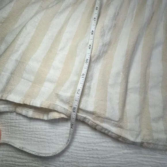 Boohoo Smocked Striped Sundress Maxi Cotton Women’s 6 Tiered Coastal Cottagecore - Picture 3 of 16